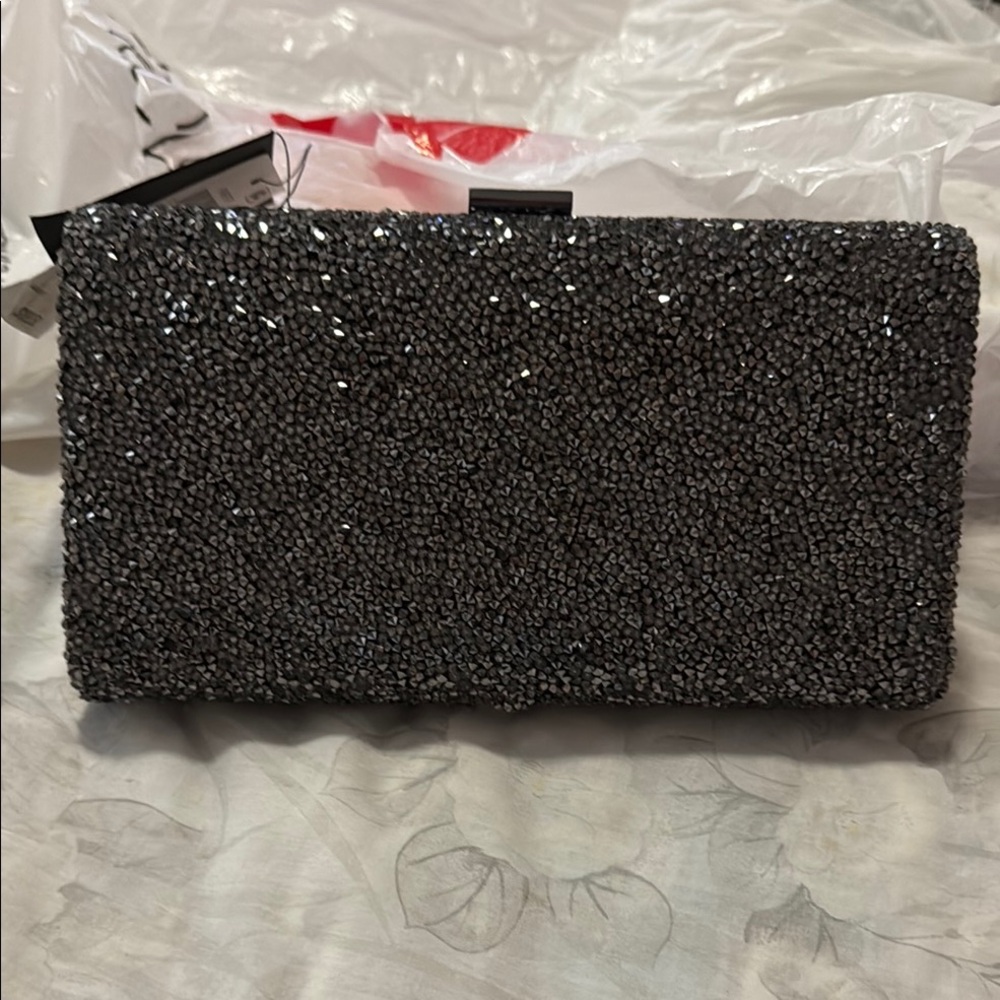 INC International Concepts Black Sparkly Clutch
